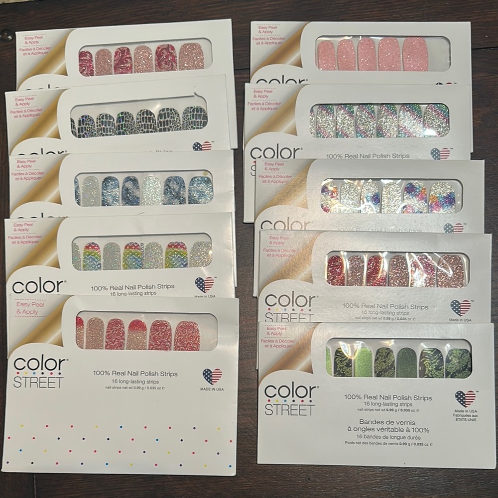 Color Street Glitter and Patterned Nail Strips Collection